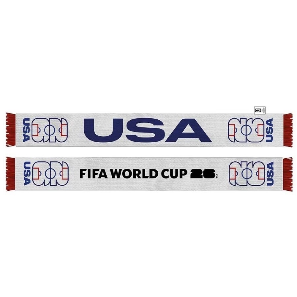 FIFA World Cup 2026 USA Scarf Official White Blue Red Unisex 26